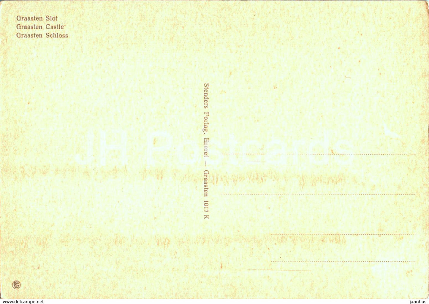 Graasten Slot - castle - 1017 - old postcard - Denmark - unused