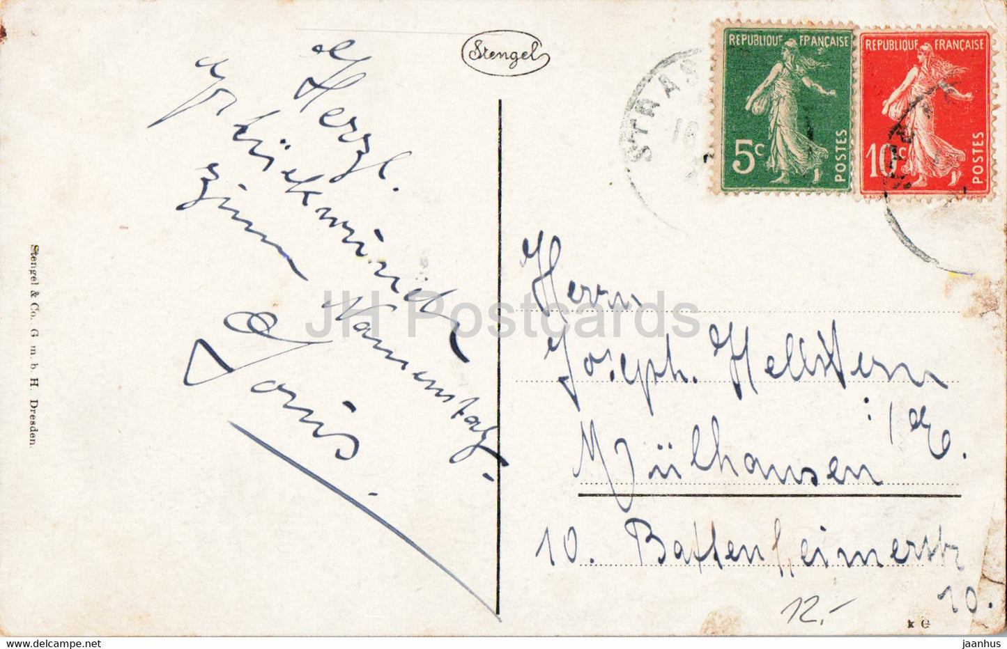 Koln a Rh - Cologne - Handelsschule - école - carte postale ancienne - Allemagne - utilisé