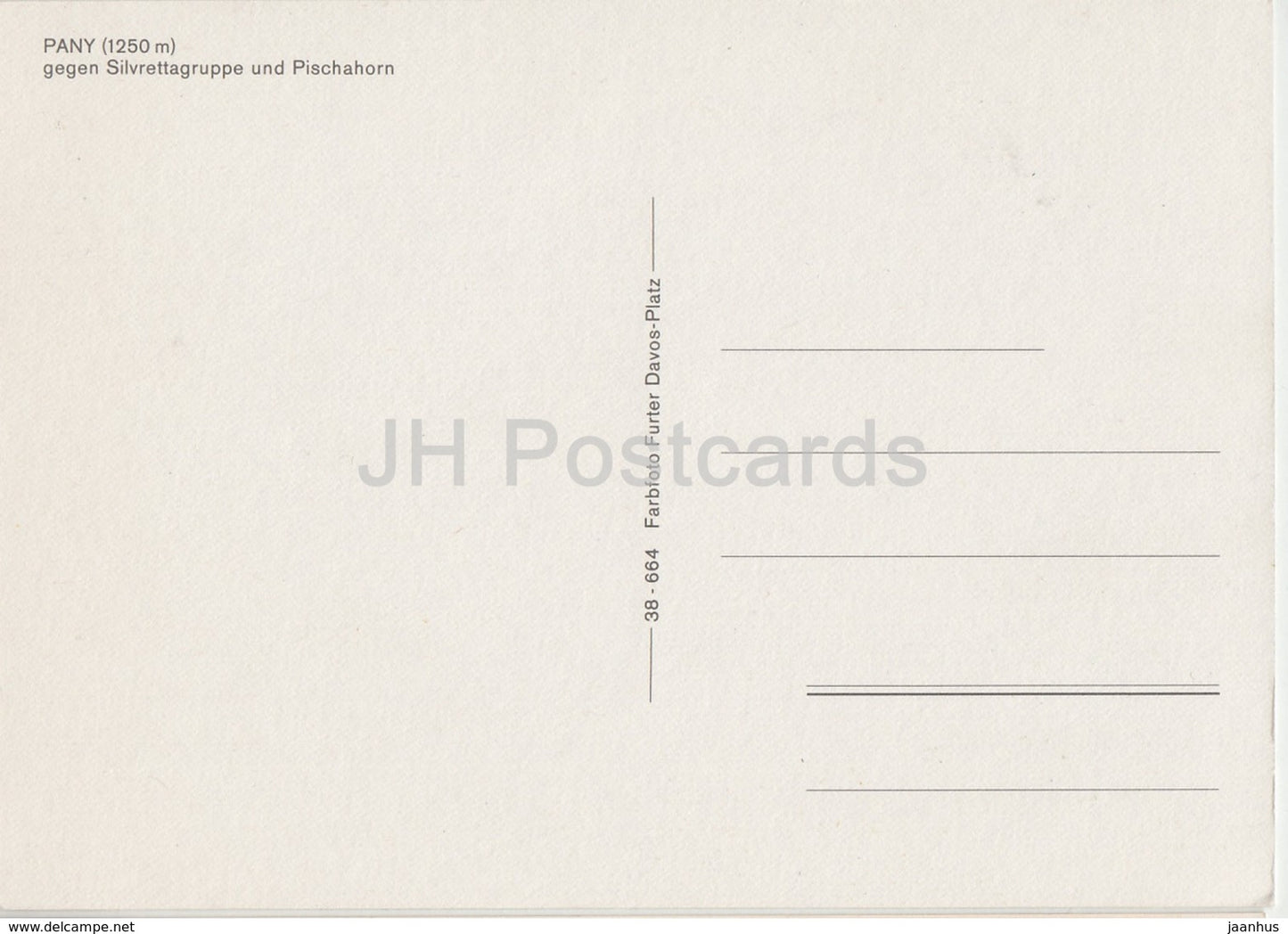 Pany 1250 m - gegen Silvrettagruppe und Pischahorn - Suisse - inutilisé