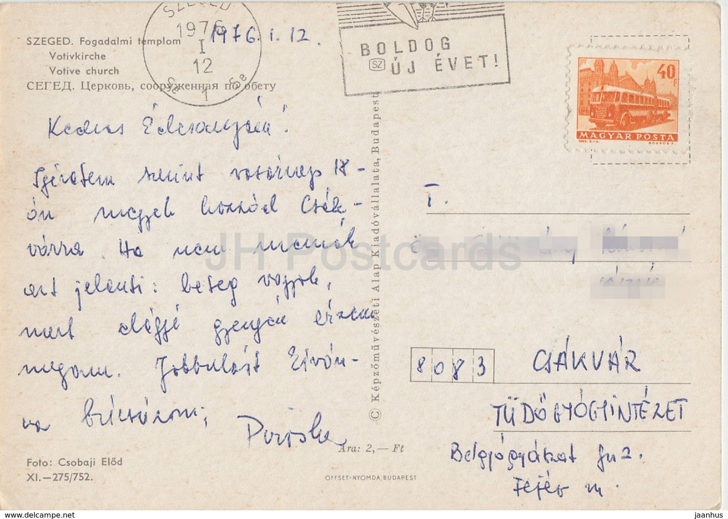 Szeged – Votivkirche – 1976 – Ungarn – gebraucht
