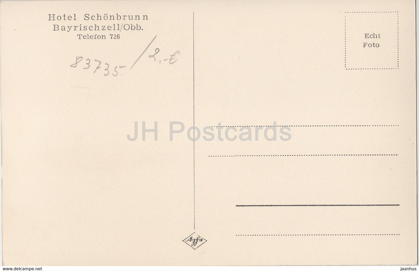 Hotel Schönbrunn - Bayrischzell - alte Postkarte - Deutschland - unbenutzt