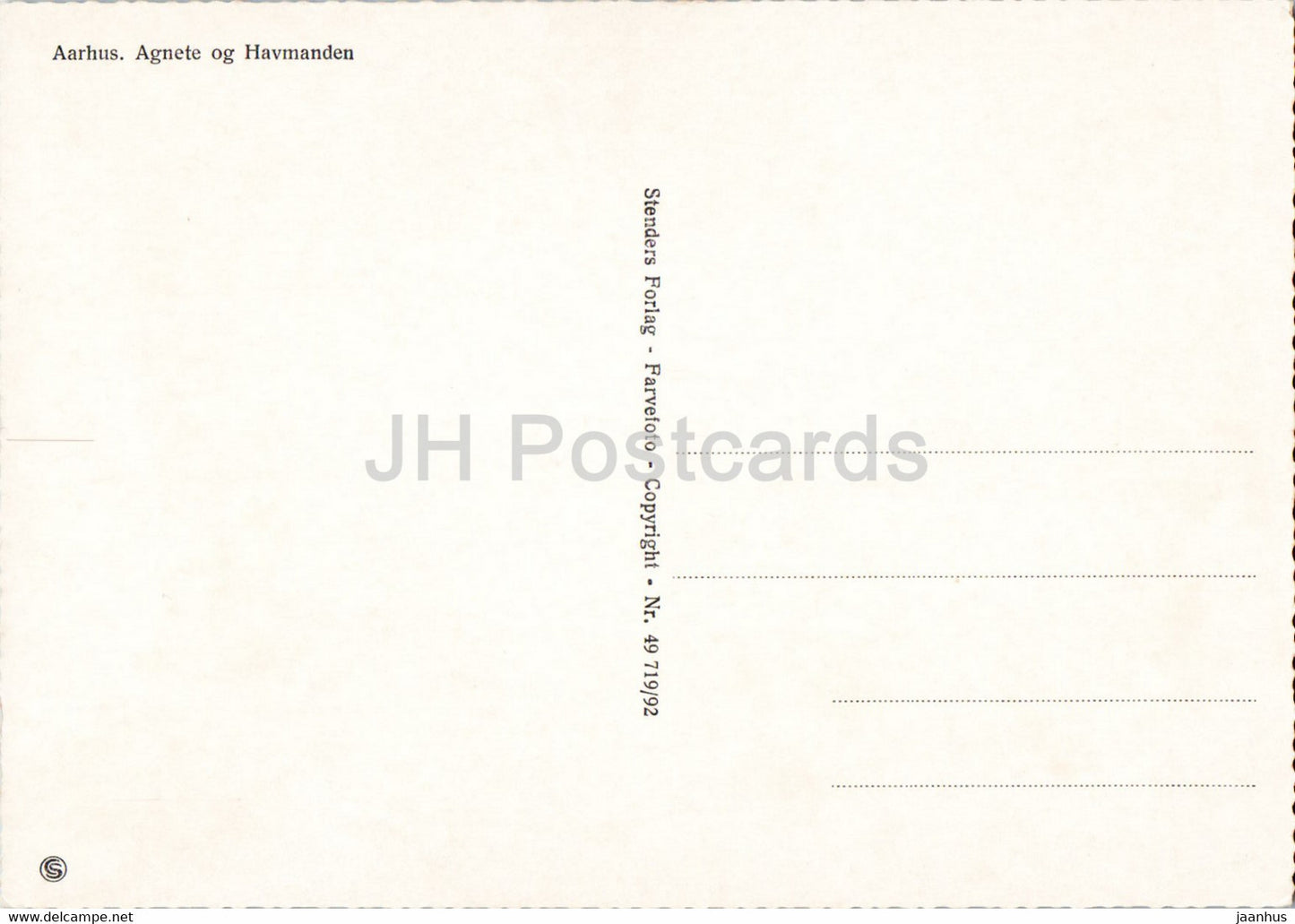 Aarhus - Agnete og Havmanden - Agnete und der Seemann - Skulptur - Dänemark - unbenutzt