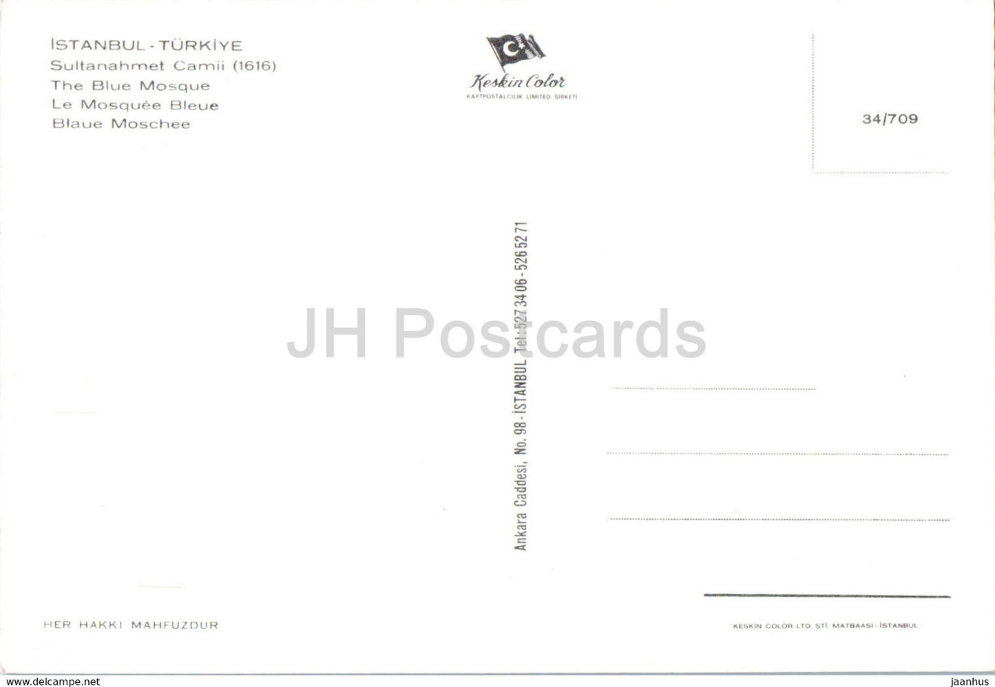 Istanbul - The Blue Mosque - Keskin - Turkey - unused