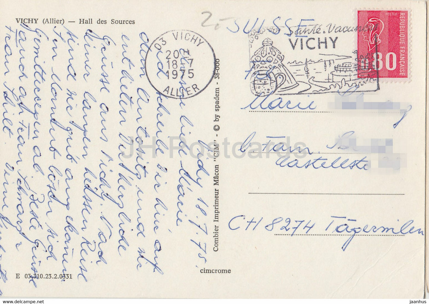 Vichy – Allier – Hall des Sources – 1975 – Frankreich – gebraucht