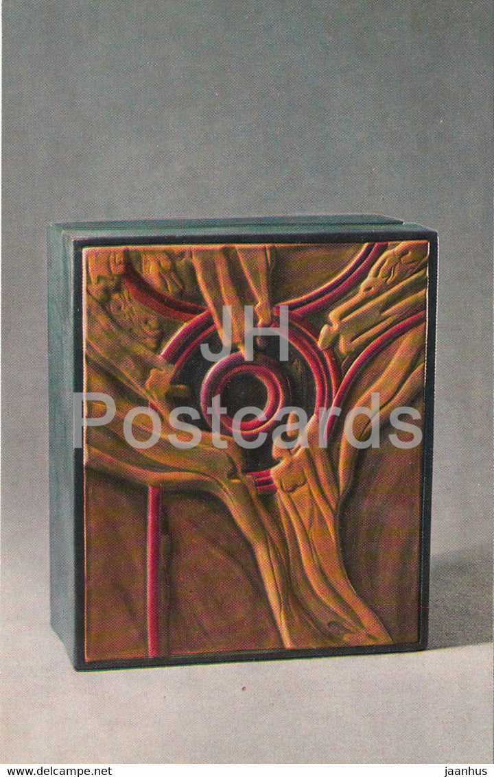 Casket by I. Maasikmae - Metalwork and Stamped Leather from Estonia - 1978 - Russia USSR - unused - JH Postcards