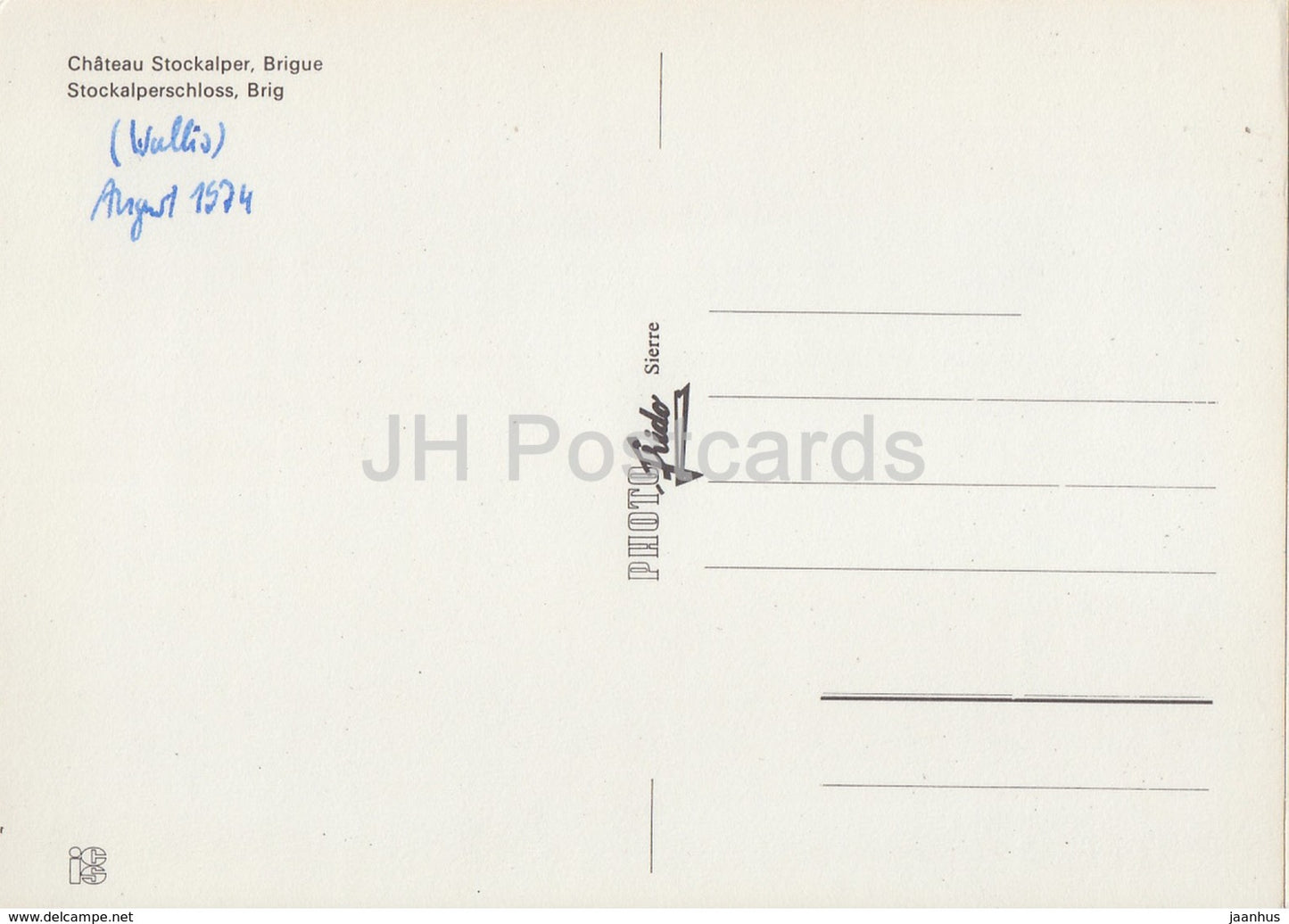 Brig - Brigue - Château Stockalper - Stockalperschloss - château - 1974 - Suisse - utilisé