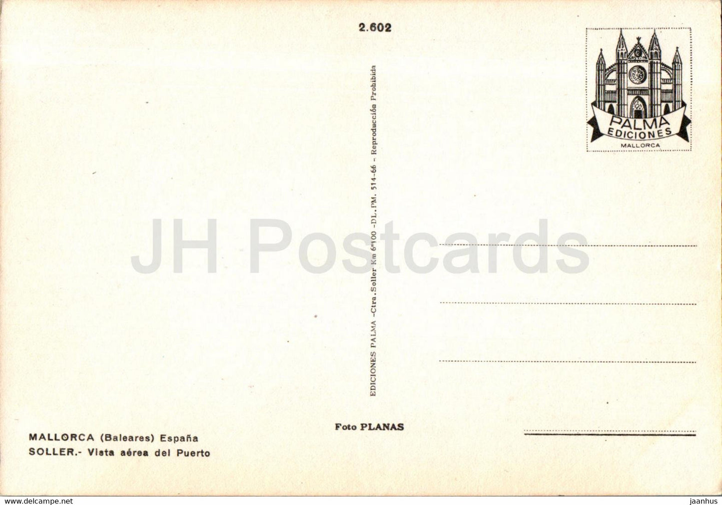 Puerto Soller - Vista aerea del Puerto - Mallorca - 2602 - Spain - unused
