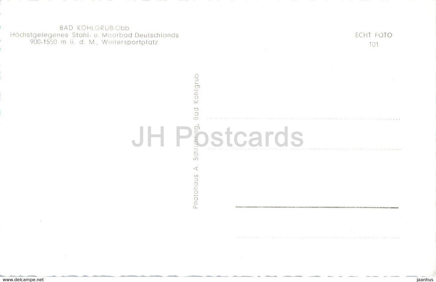 Blick von der schonen Aussicht - Bad Kohlgrub - old postcard - Germany - unused