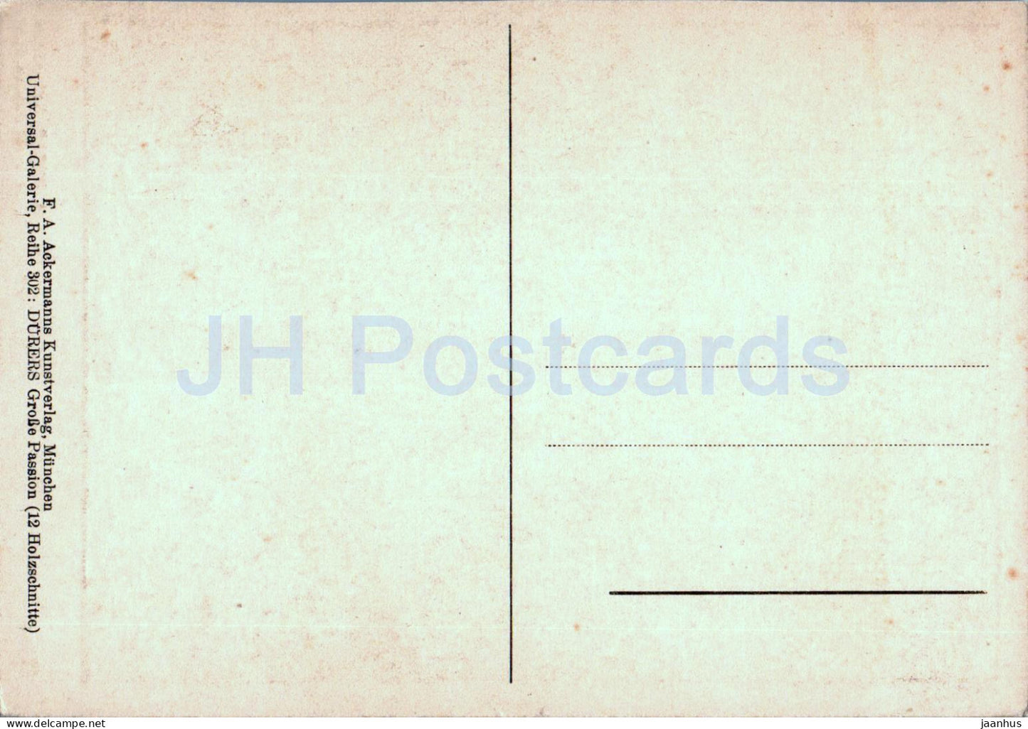 Engraving by Albrecht Dürer - Getshemane - Die Grosse Passion - 3143 - German art - old postcard - Germany - unused