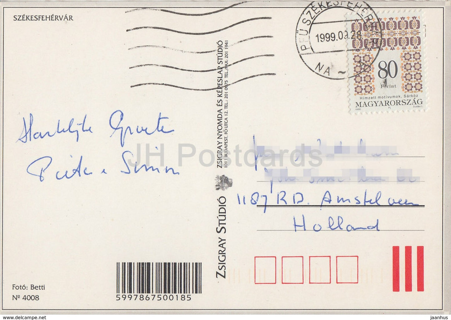 Szekesfehervar – Architektur – Straße – Volkstanz – Multiview – 1999 – Ungarn – gebraucht