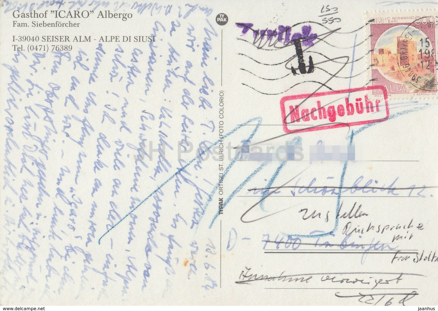 Gasthof Icaro 1910 m - Italy - 1984 - used