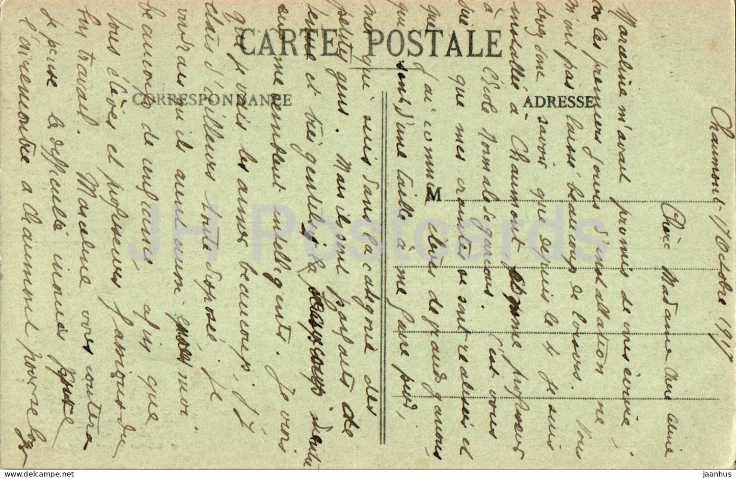 Chaumont - Vue Generale - Gesamtansicht - alte Postkarte - 1917 - Frankreich - gebraucht