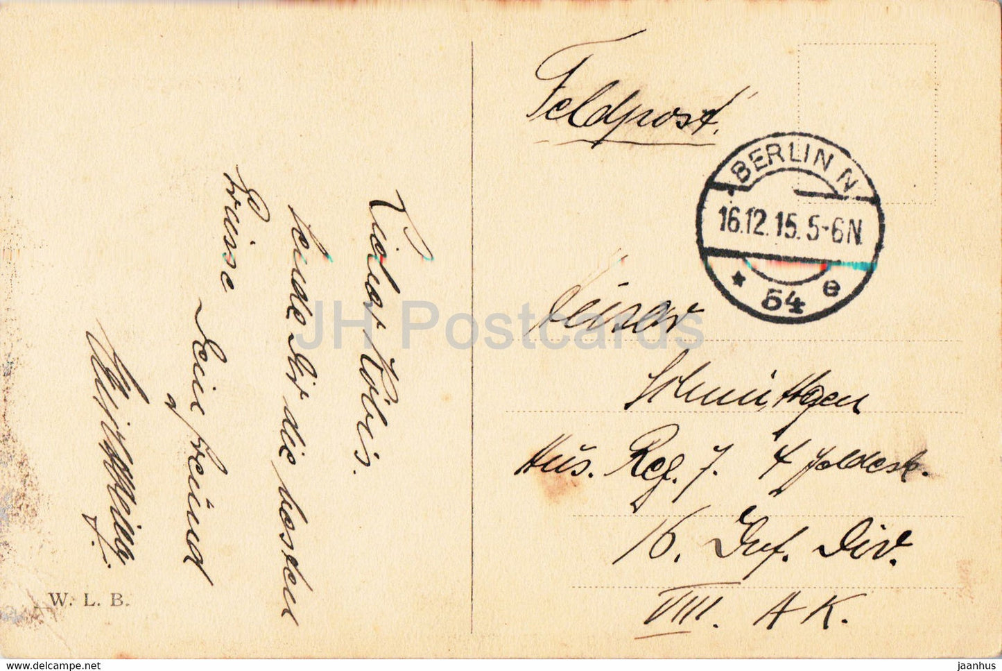 Berlin - Nationalgalerie - calèche - feldpost - courrier militaire - carte postale ancienne - 1915 - Allemagne - utilisé