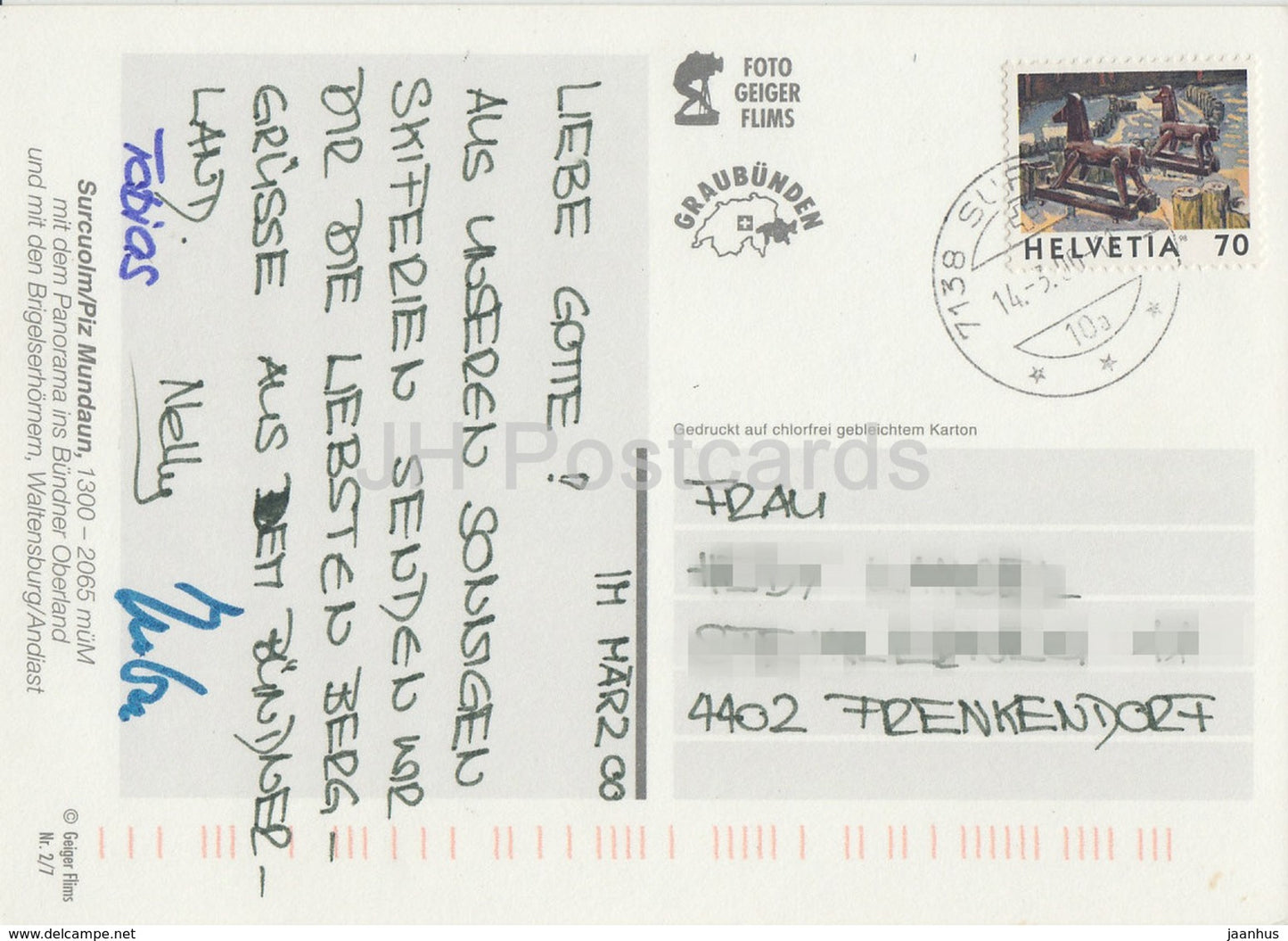 Piz Mundaun - Surcuolm - Bundner Oberland - ski resort - skiing - 2000 - Switzerland - used