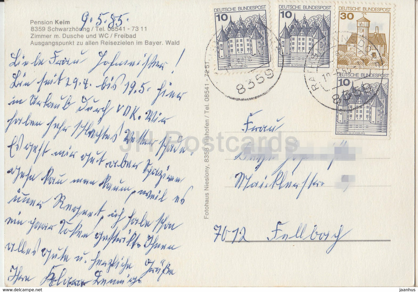 Pension Keim - maison de retraite - 1985 - Allemagne - occasion