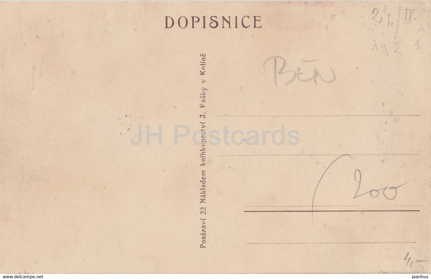 Porici n S - Porici nad Sazavou -Ulice k mostu - street - old postcard - 1921 - Czech Republic - unused