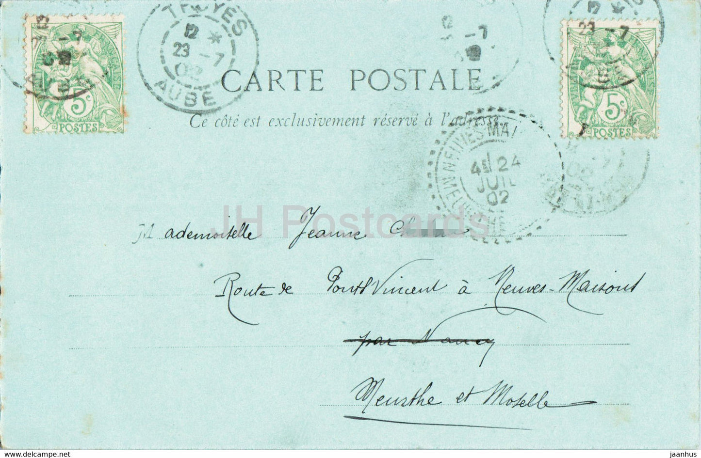 Vieux Troyes - old postcard - 1902 - France - used