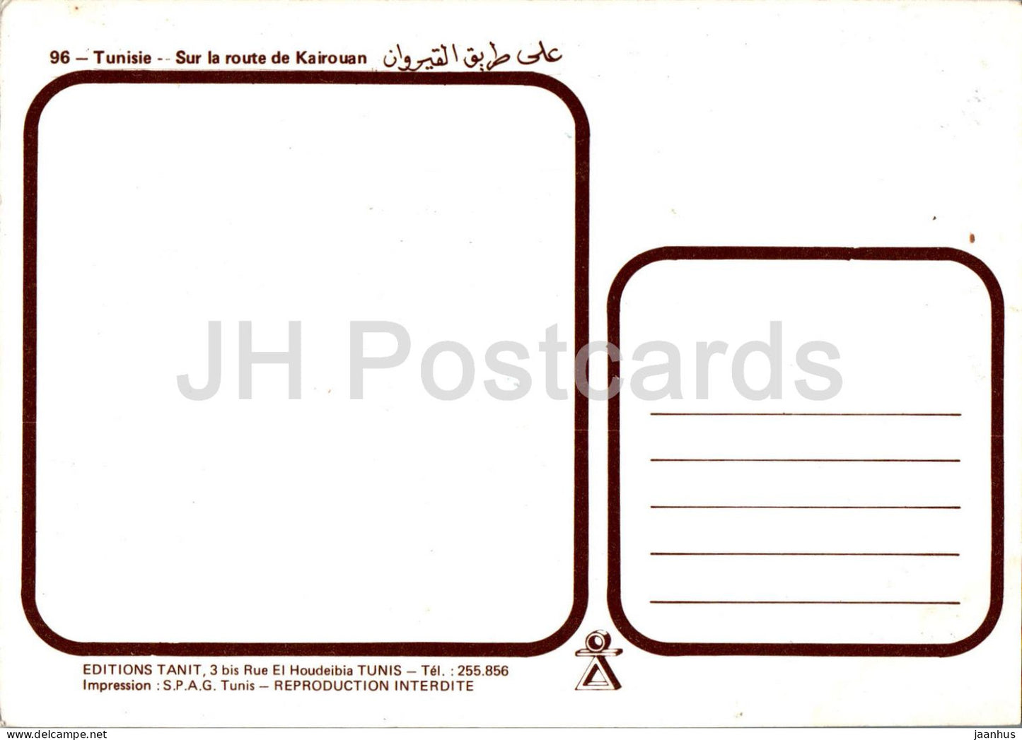 Sur la route de Kairouan - Sur la route de Kairouan - âne - animaux - enfants - 96 - Tunisie - inutilisé