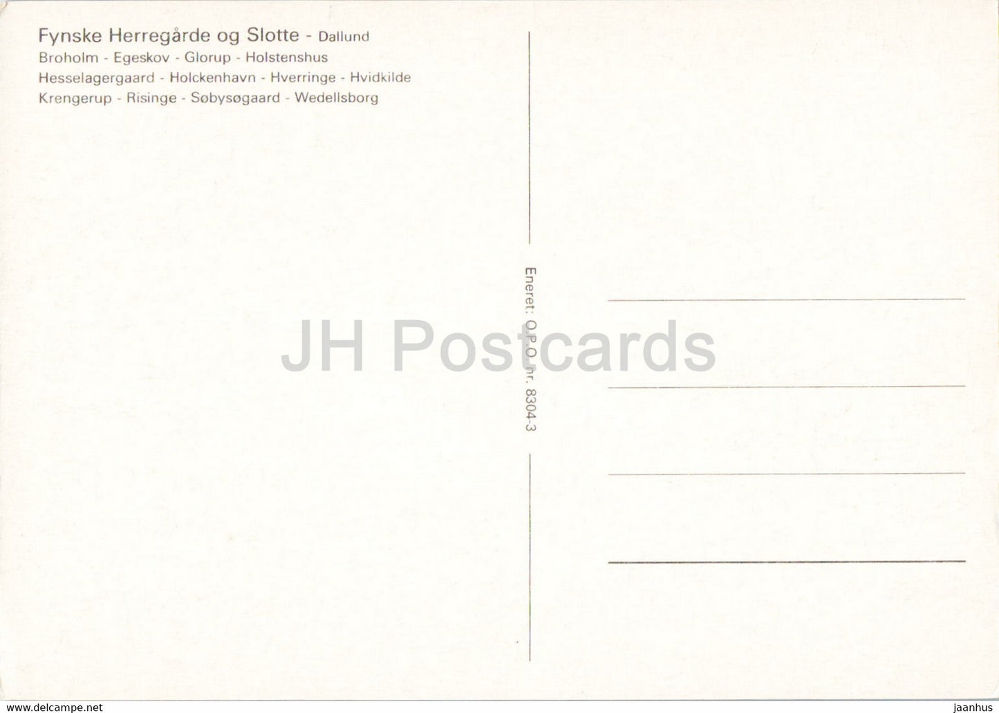 Manoirs et châteaux de Funen - multiview - 7657 - Danemark - inutilisé