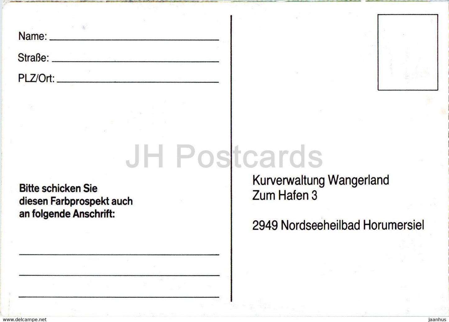 Paradiesisch Friesisch - moulin à vent - sur papier fin - Allemagne - inutilisé