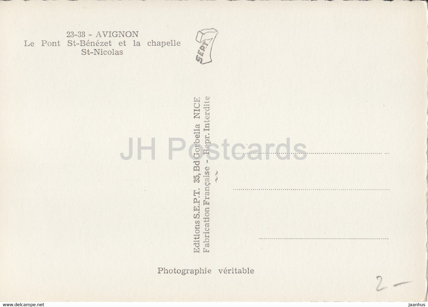Avignon - Le Pont St Benezet et la Chapelle St Nicholas - Brücke - Frankreich - unbenutzt
