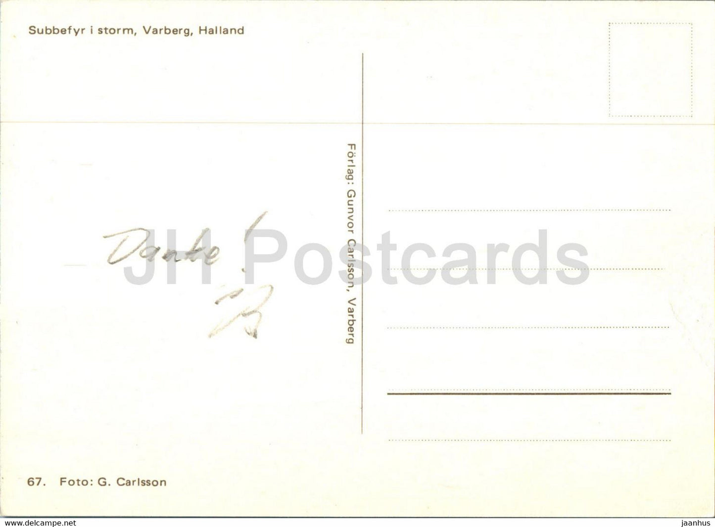 Subbefyr i Storm - Varberg - Halland - 67 - Sweden - unused