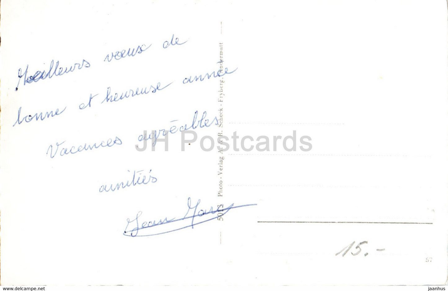 Andermatt mit Furka Oberalp Bahn - chemin de fer - train - 5013 - carte postale ancienne - Suisse - utilisé