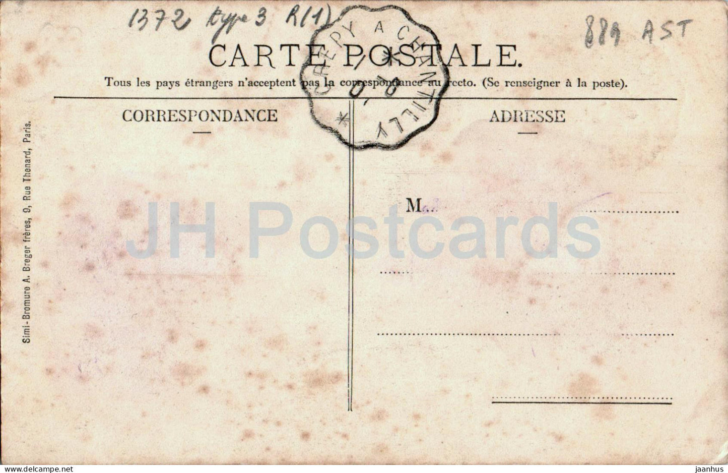 Senlis - Cathédrale cote Nord - cathédrale - 2 - carte postale ancienne - 1901 - France - occasion