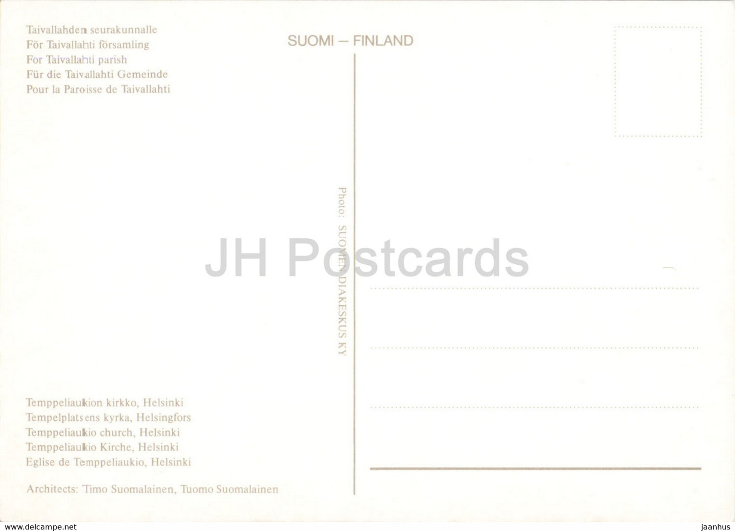 Helsinki - Temppeliaukio church - Temppeliaukion kirkko - evening - Finland - unused