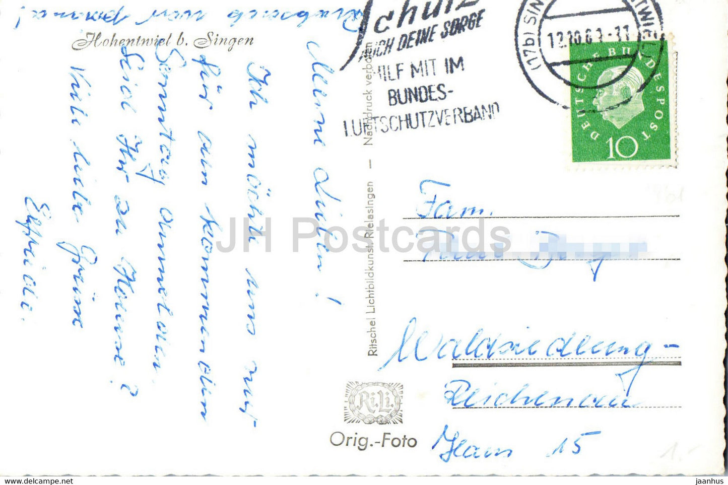 Hohentwiel b Singen - 1960s - Germany - used