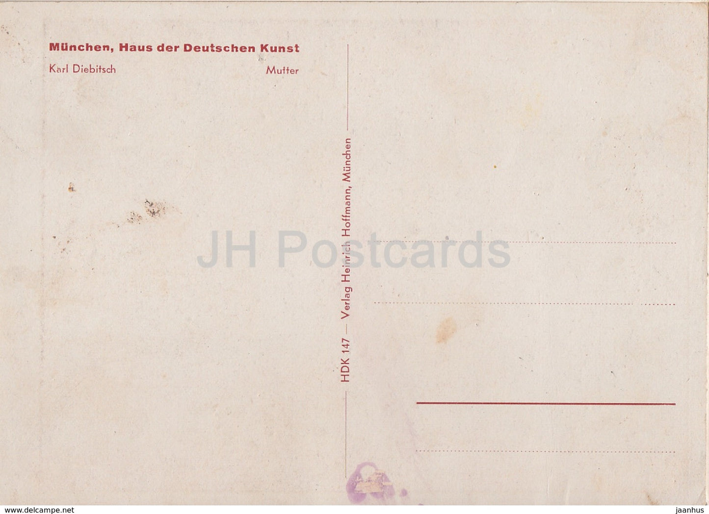 Gemälde von Karl Diebitsch – Mutter – Mutter – Kind – italienische Kunst – Deutschland – unbenutzt