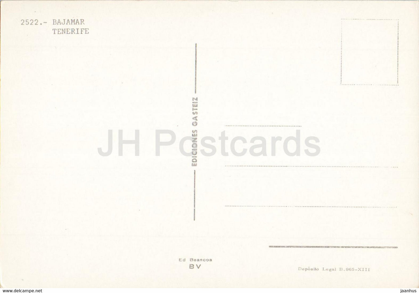 Bajamar - Tenerife - Gran Canaria - 2522 - Espagne - inutilisé