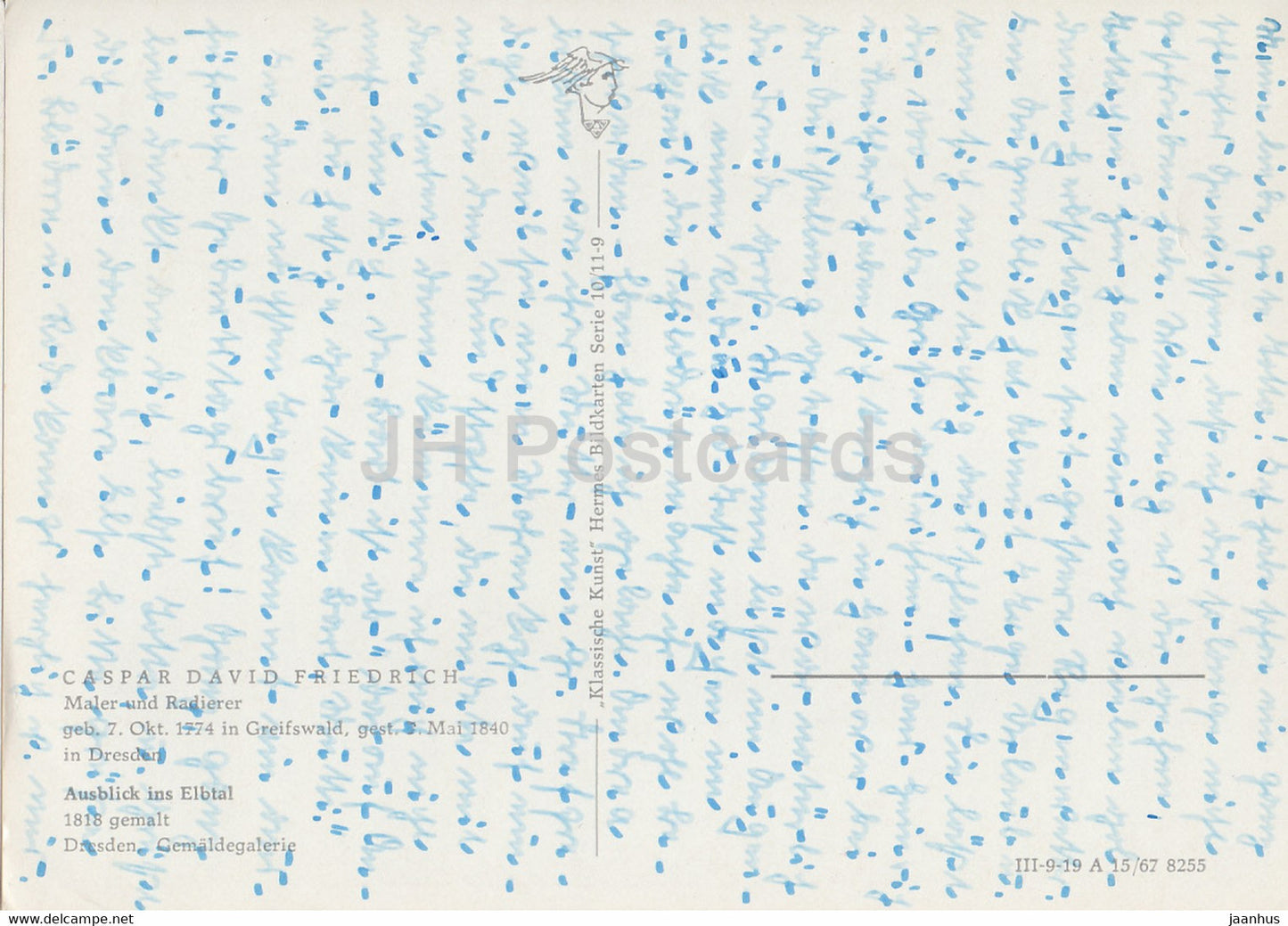 painting by Caspar David Friedrich - Ausblick in Elbtal - German art - Germany - used