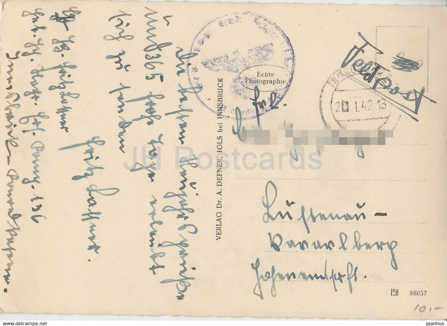 Abendstimmung uber Innsbruck - Feldpost - 1942 - Austria - used