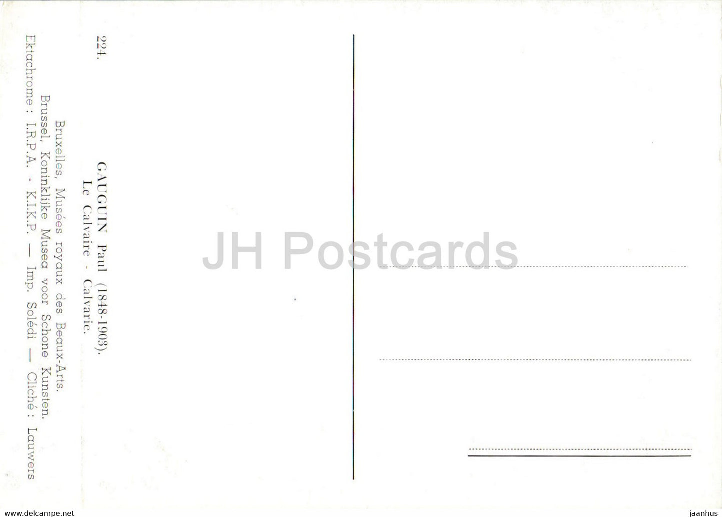 painting by Paul Gauguin - Le Calvaire - Calvary - French art - Belgium - unused