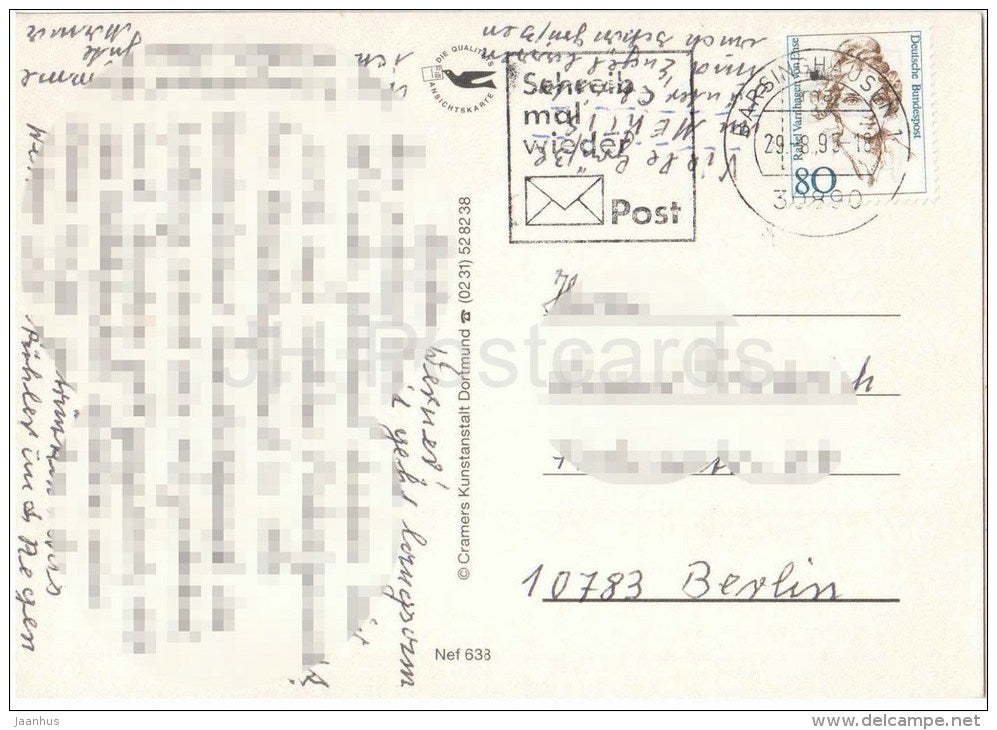 Grüsse aus Bad Nenndorf - Kurhaus Esplanade - Haus Kassel - Sonnengarten - Am Kurhaus - Nef 638 Germany - 1995 gelaufen - JH Postcards