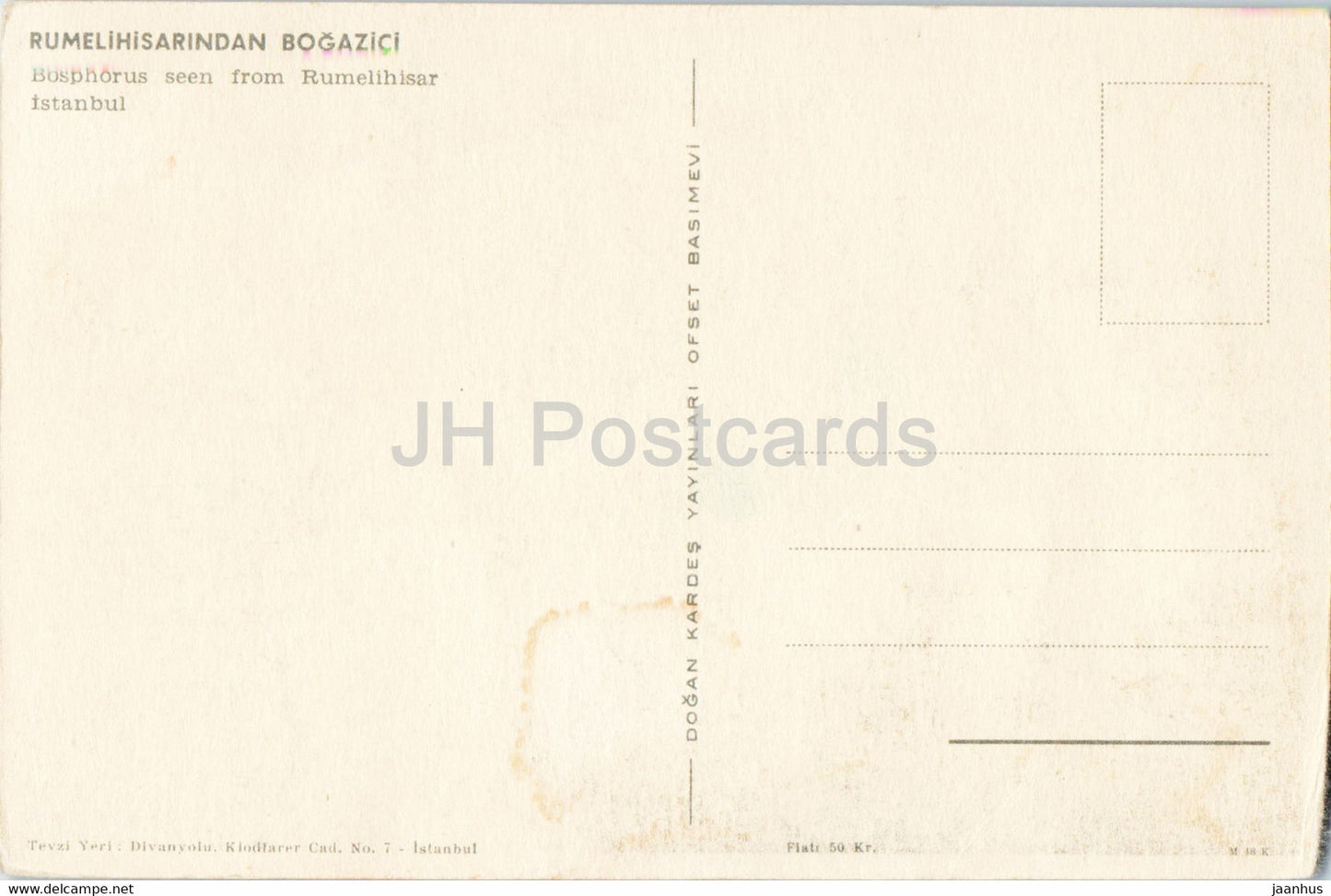 Istanbul - Bosporus von Rumelihisar aus gesehen - Türkei - unbenutzt