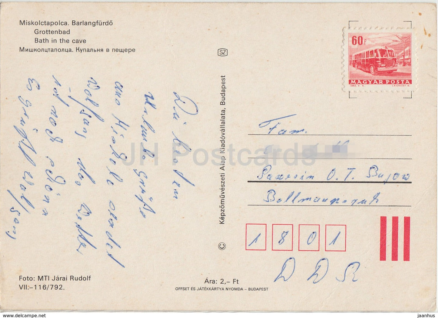 Miskolctapolca - Barlangfurdo - Bath in the Cave - Hungary - used