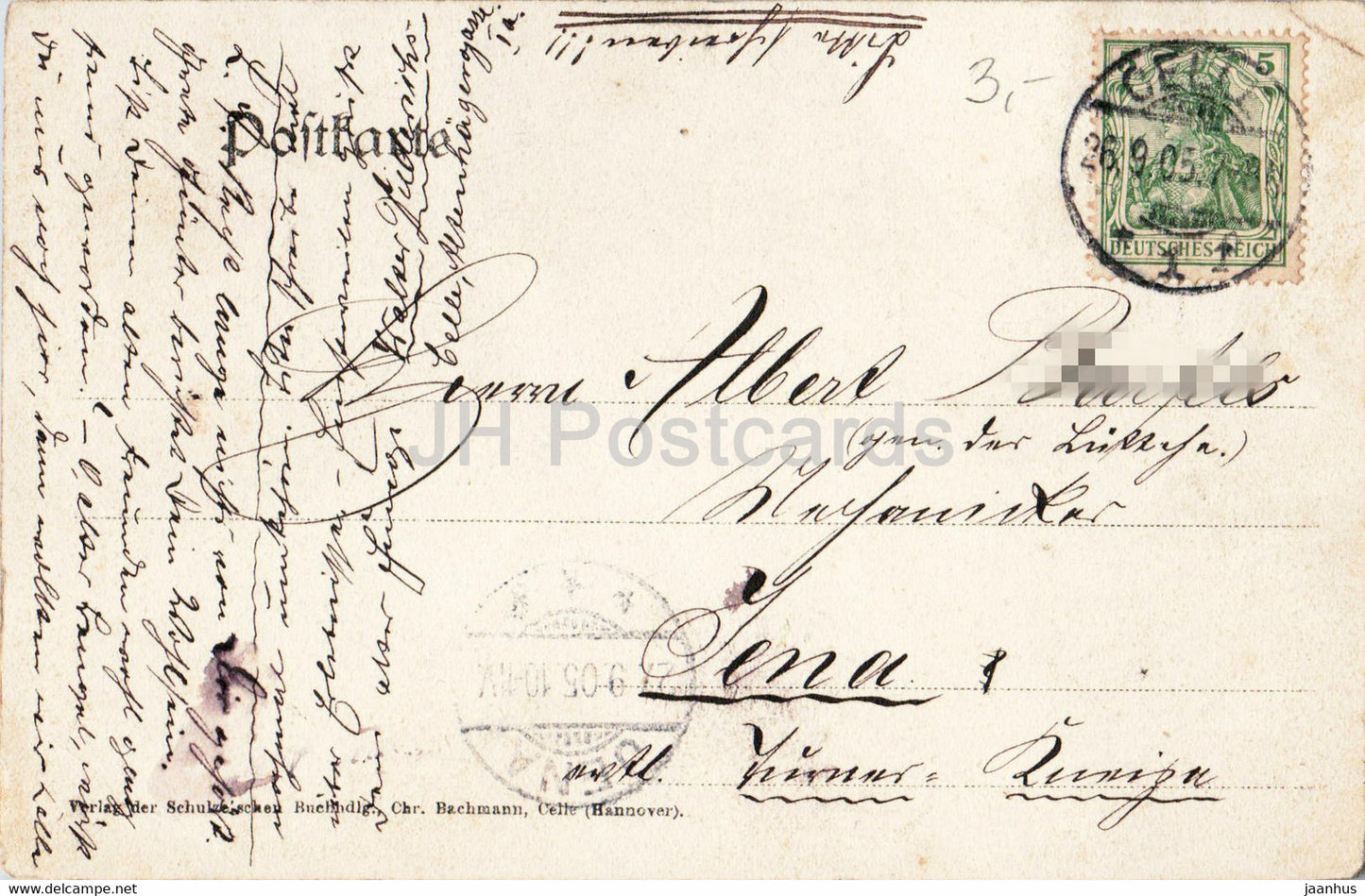 Lichtung am Waldesrand in der Luneburger Haide - old postcard - 1905 - Germany - used