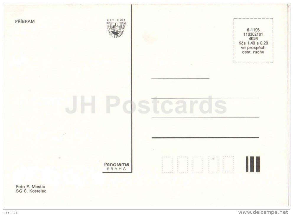 Pribram - monument - town views - architecture - Czechoslovakia - Czech - unused - JH Postcards