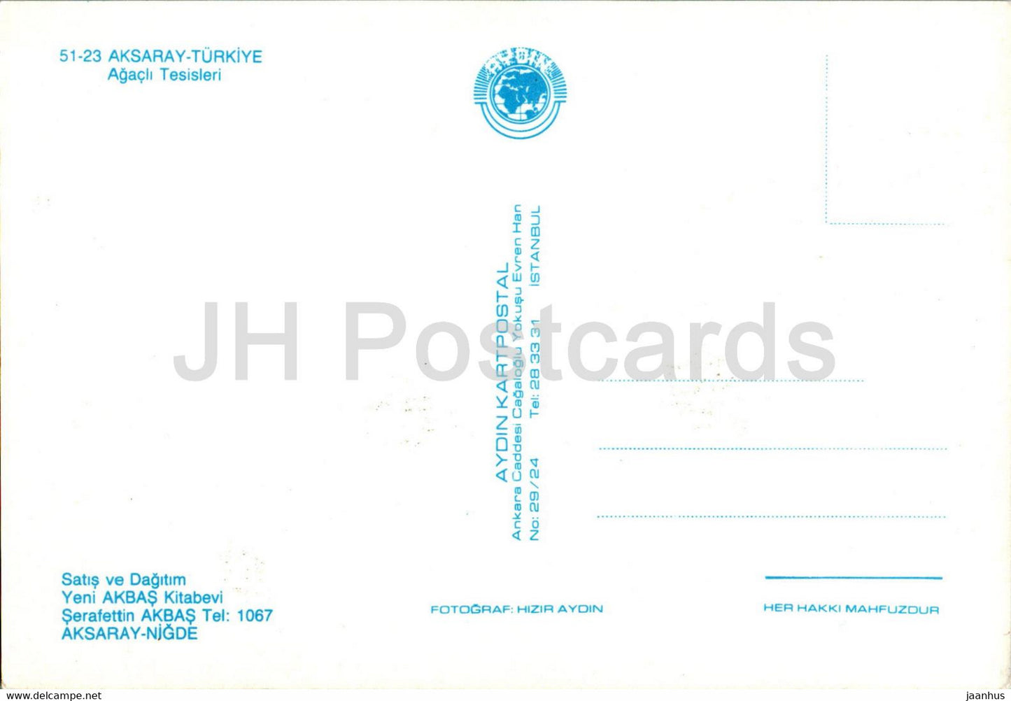 Aksaray - Agacli Tesisleri - 51-23 - Turkey - unused