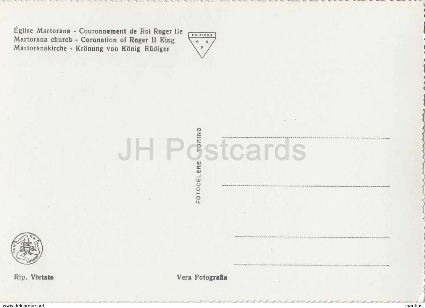Palermo - Chiesa Martorana - Incoronazione Re Ruggero II - Martorana-Kirche - Krönung - Italien - Italia - unbenutzt