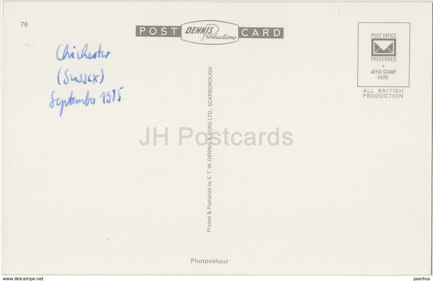 Chichester - Festival Theatre - C.5302 - 1985 - Royaume-Uni - Angleterre - occasion