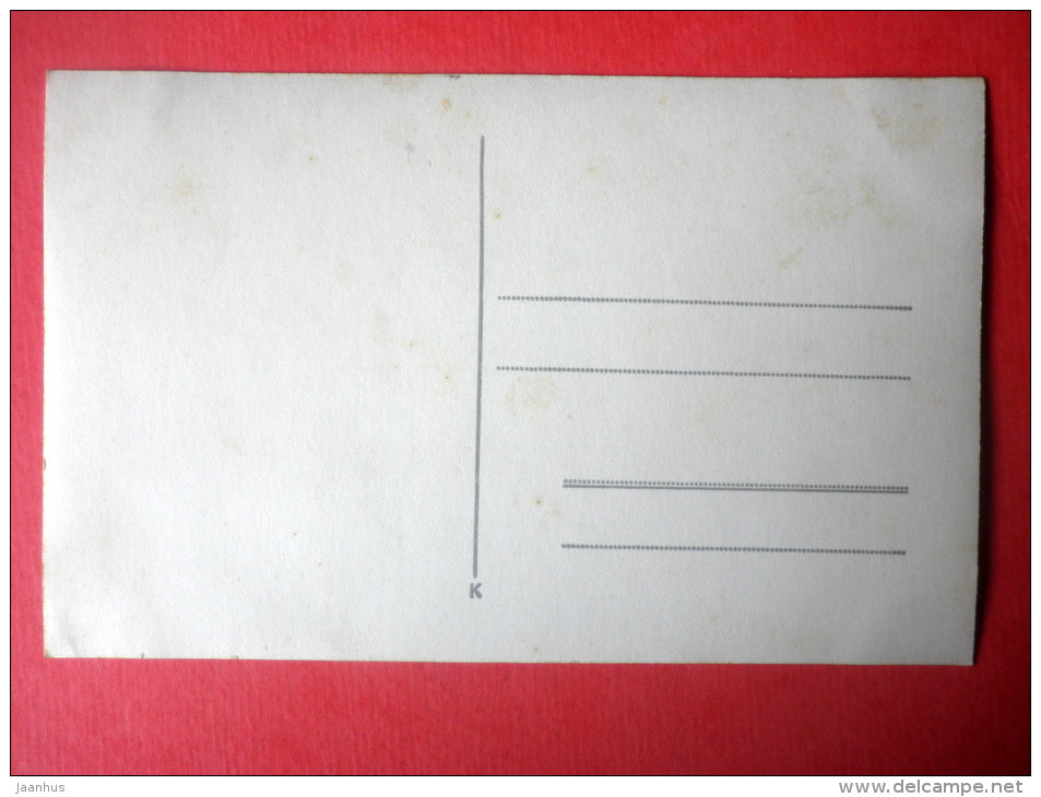 estonian lady - bicycle - old photo postcard - Estonia - unused - JH Postcards