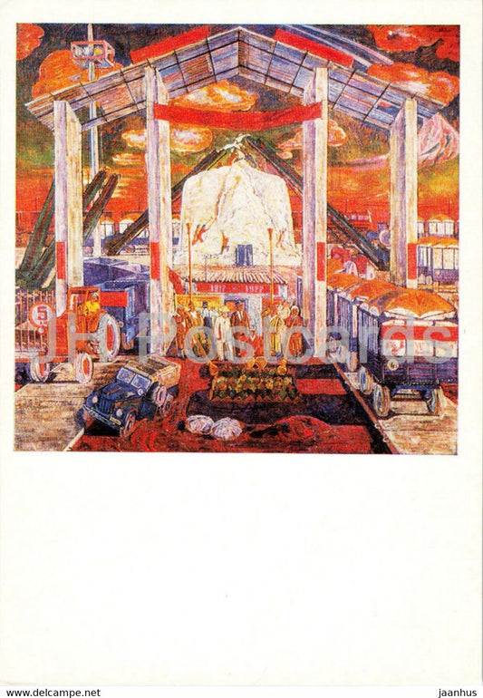 painting by A. Mirzayev - Red Caravan - Uzbek Art - 1984 - Russia USSR - unused - JH Postcards