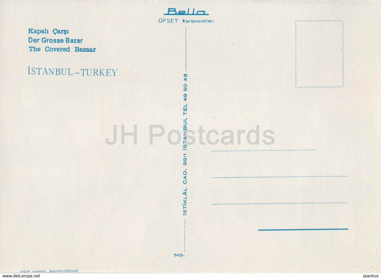 Istanbul - The Covered Bazaar - market - Turkey - unused