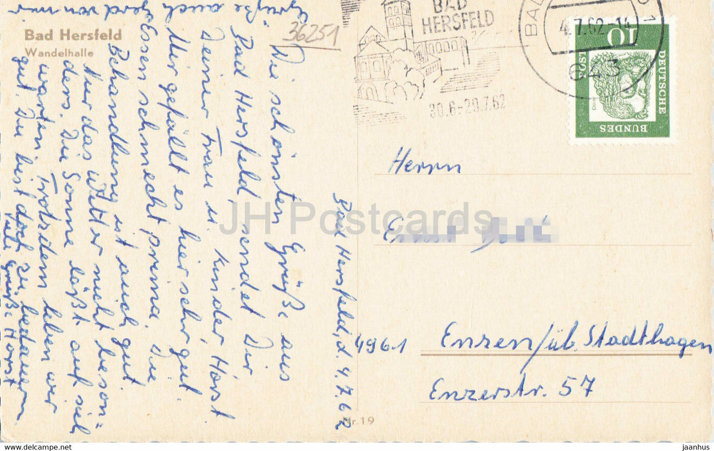 Bad Hersfeld - Wandelhalle - 1962 - Deutschland - gebraucht