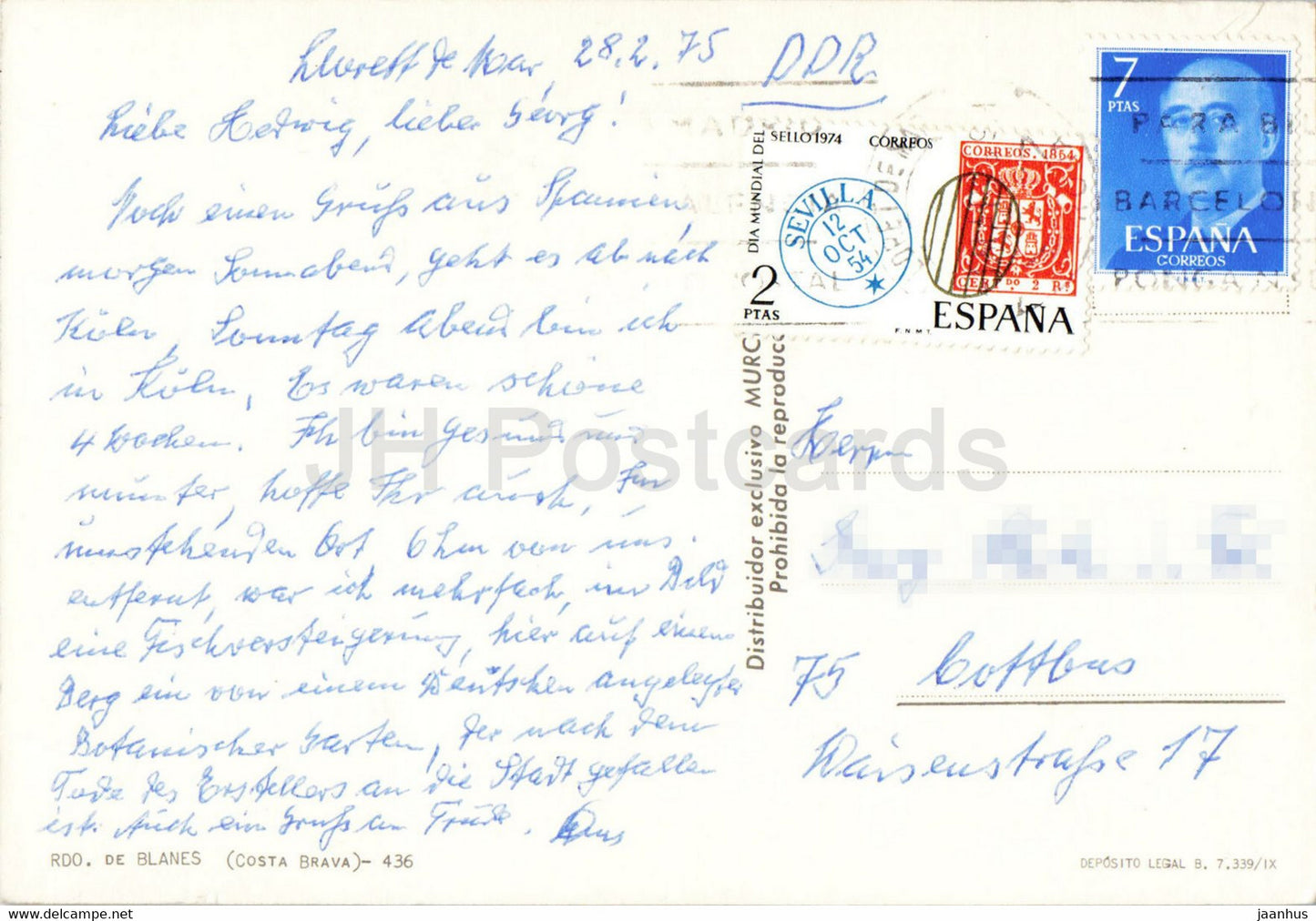 Rdo de Blanes - Costa Brava - multiview - 436 - 1975 - Espagne - occasion
