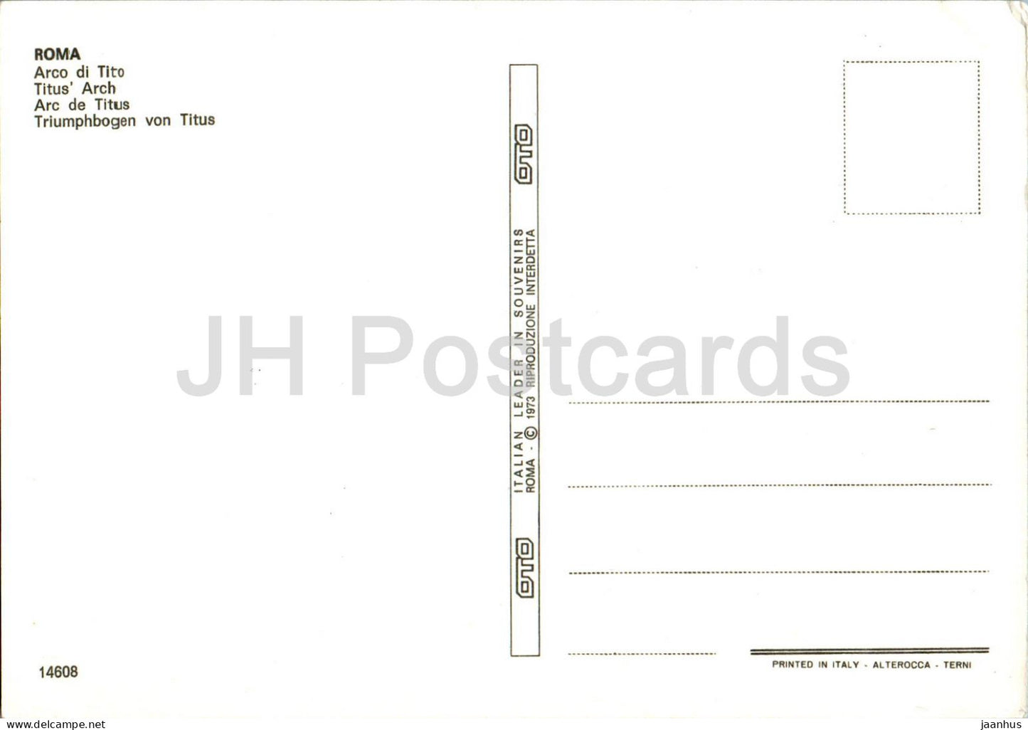 Roma - Rome - Arco di Tito - Titus Arch - ancient world - 14608 - Italy - unused