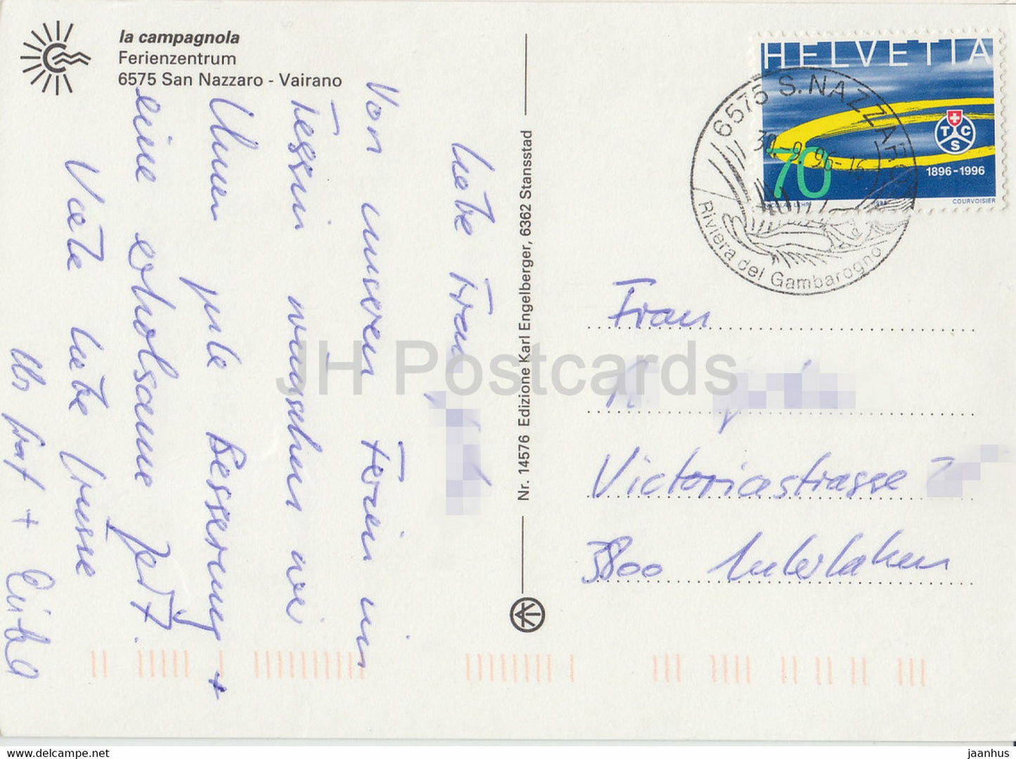 La Campagnola - Ferienzentrum - San Nazzaro - Vairano - 14576 - 1996 - Suisse - occasion